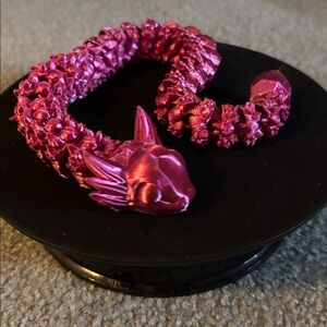 Ruby Dragon 3D Printed Fully Articulated Fidget Toy Home Office Desk Décor